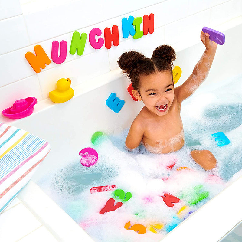 Children's Bath Toy Storage Organizer with Letter Set